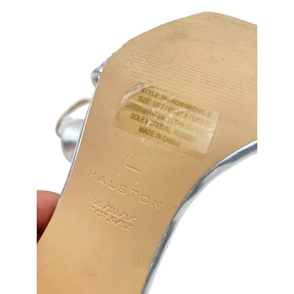 Elegant Silver Heeled Sandals - Picture 12 of 13